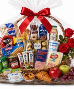 Entregamos Hoje! Cesta de Pequeno Almoço para entrega em Portugal com compra online simples e apresentação cuidada.