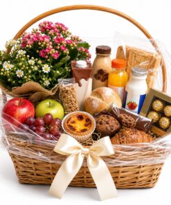 Entregamos Hoje! Cesta de Pequeno Almoço para entrega em Portugal com compra online simples e apresentação cuidada.
