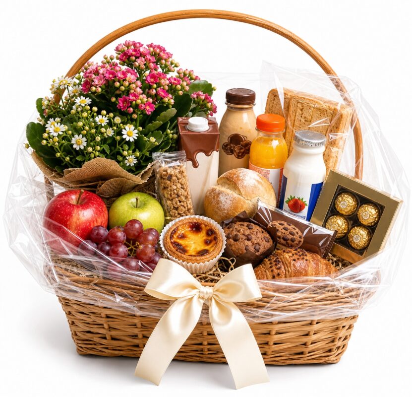 Entregamos Hoje! Cesta de Pequeno Almoço para entrega em Portugal com compra online simples e apresentação cuidada.