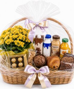 Entregamos Hoje! Cesta de Pequeno Almoço para entrega em Portugal com compra online simples e apresentação cuidada.