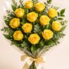 Entregamos Hoje! Bouquet Tradicional 12 rosas amarelas para entrega em Portugal com compra online simples e apresentação cuidada.