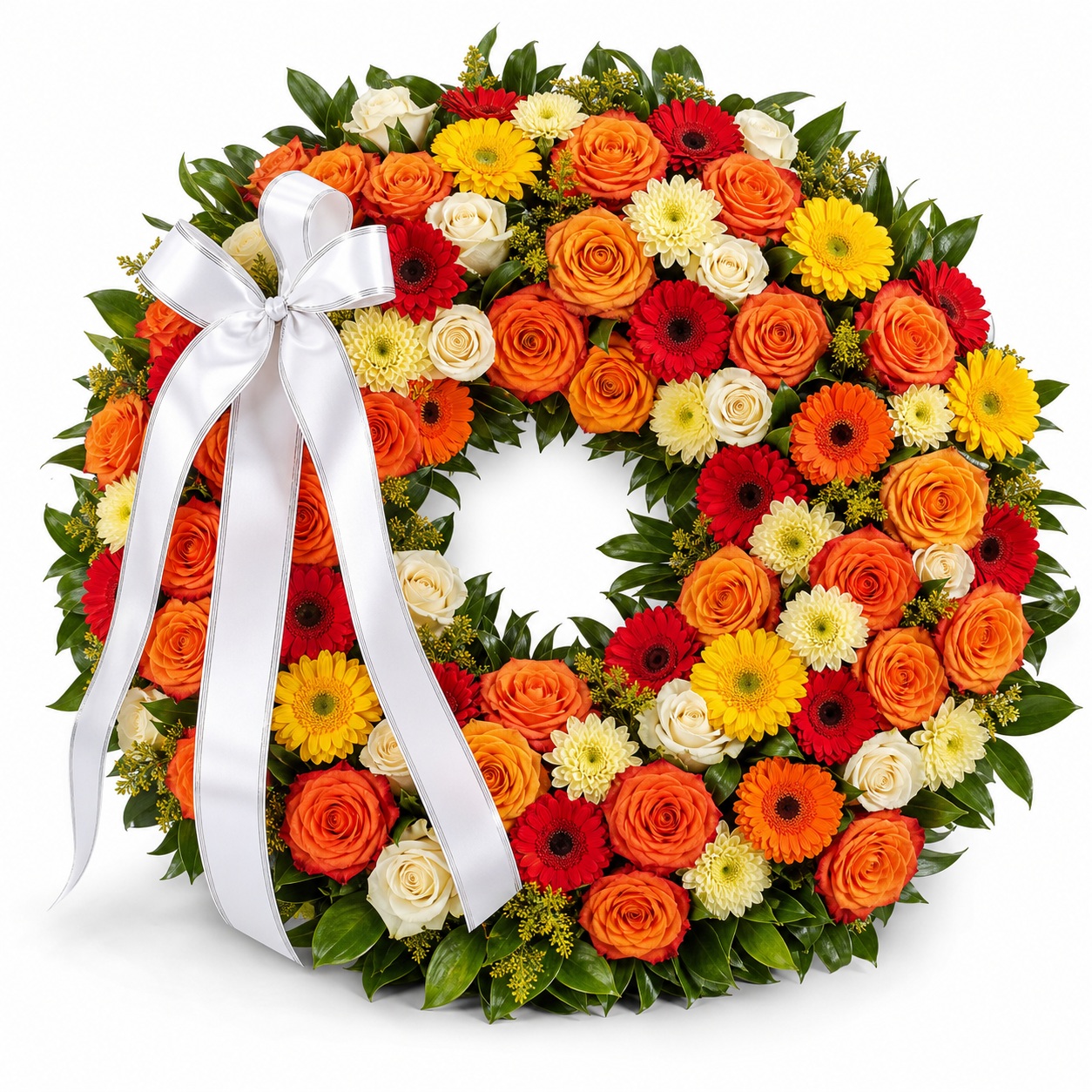 Coroa de Condolências Nº10 Coroa de Condolências para entrega em Portugal com compra online simples e apresentação cuidada.