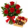 Ramalhete de Charme 5 Rosas com chocolate