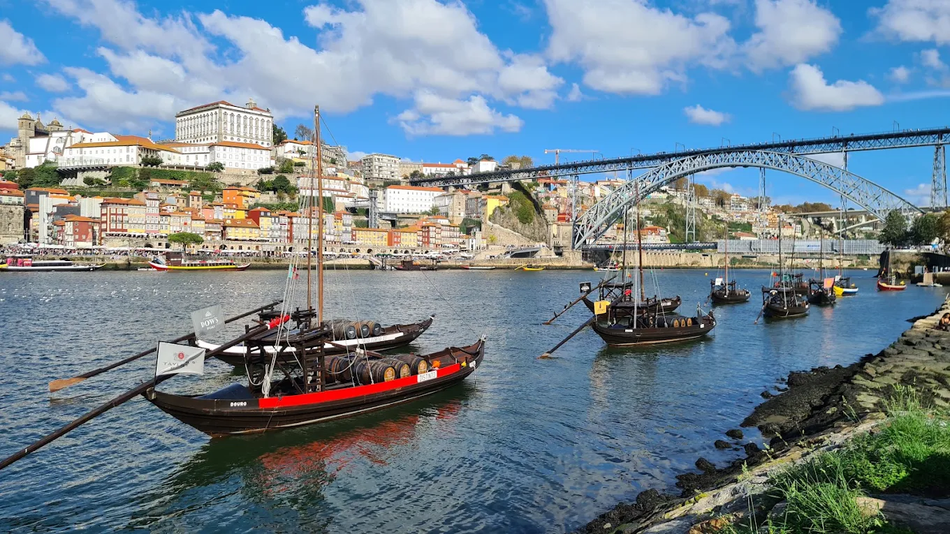 Vista de Vila Nova de Gaia para entrega de flores