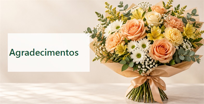 Flores de agradecimento para entrega em Portugal