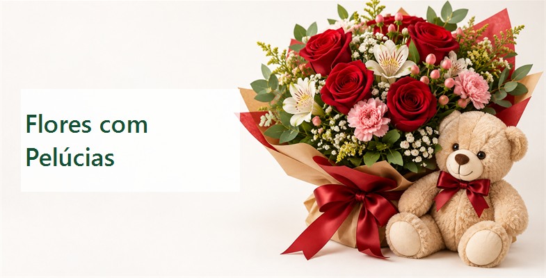 Flores com pelúcias para entrega em Portugal