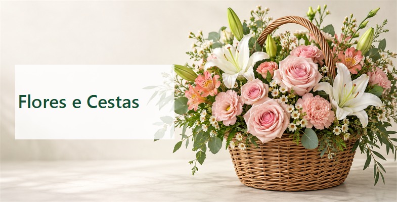 Flores e cestas para entrega em Portugal